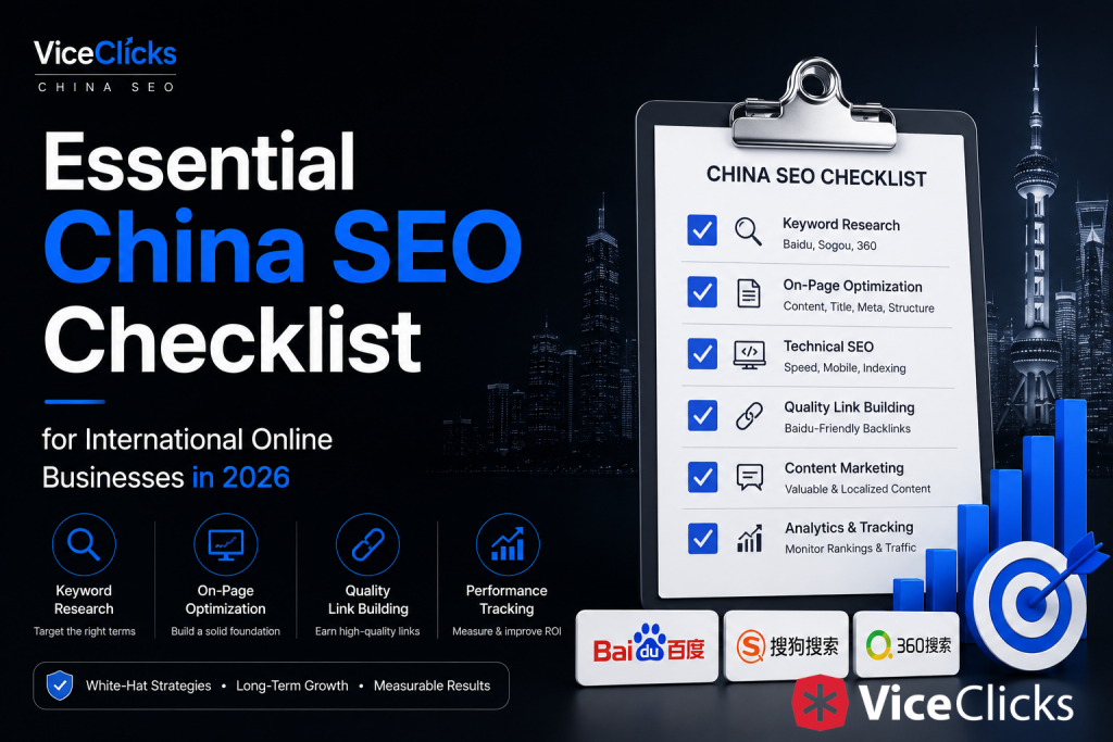 Essential China SEO Checklist for International Online Businesses in 2026